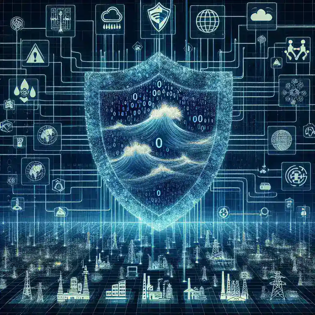 "Cybersecurity experts analyzing data on computer screens to address challenges in protecting critical infrastructure from cyber threats."