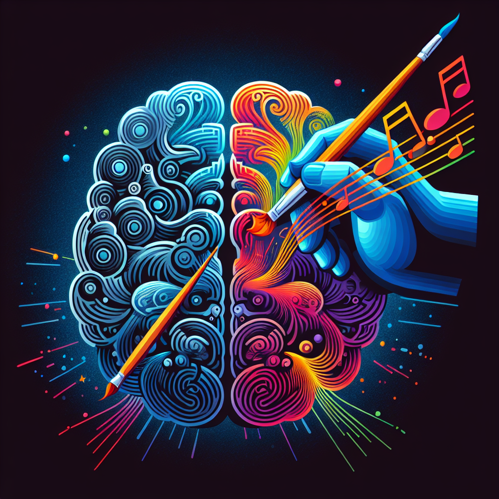 "AI-generated artwork depicting vibrant abstract patterns, symbolizing the intersection of technology and creativity in art and music composition, as explored in the article 'Revolutionizing Creativity: How Artificial Intelligence is Shaping Art and Music Composition.'"